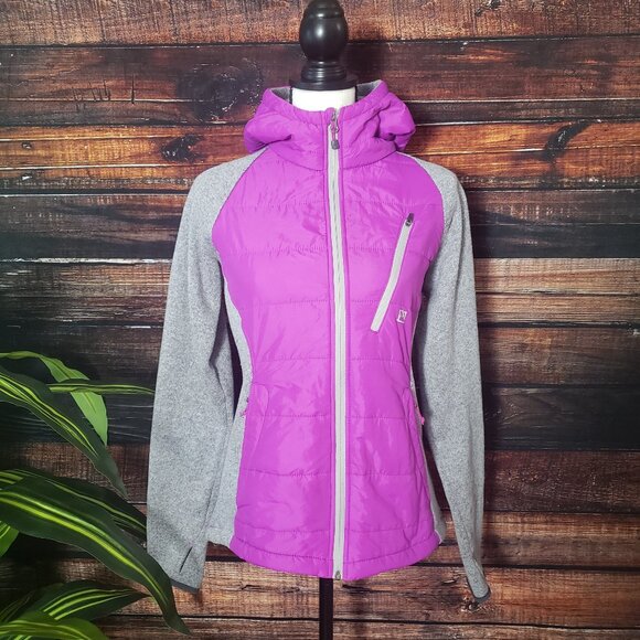 Avalanche Jacket S Hooded Full Zip Gray Magenta - Picture 1 of 11
